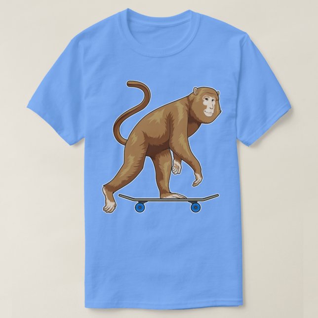 Skateboard för Skater av apa T Shirt (Design framsida)