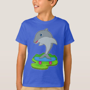 Skateboard för Skater av delfiner T Shirt