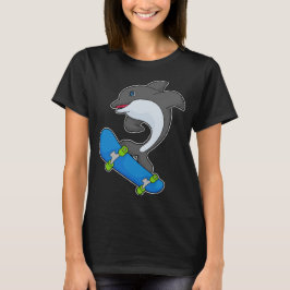 Skateboard för Skater av delfiner T Shirt