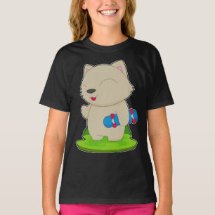 Skateboard för Skater av katt T Shirt