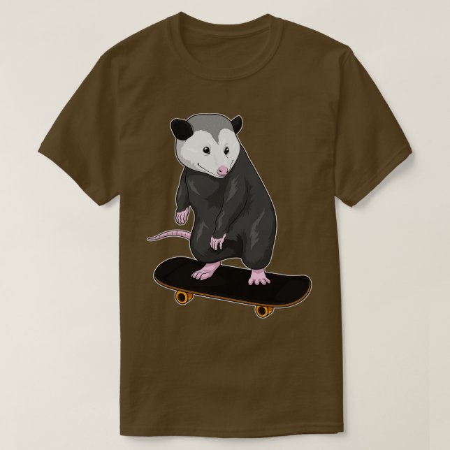 Skateboard för Skater av opossum T Shirt (Design framsida)