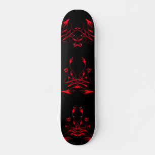 Skateboard för stamkonst - svart och röd