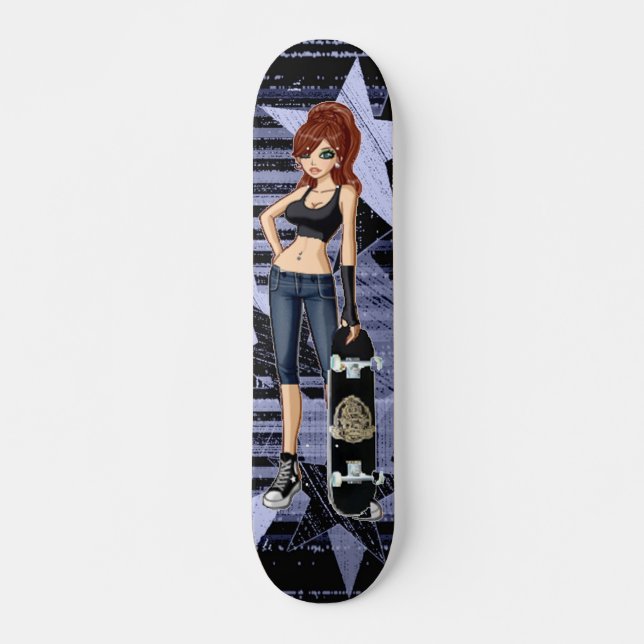 Skateboard för stjärnaskaterflicka (Framsida)