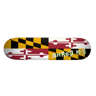 Skateboard för strimlaMaryland flagga