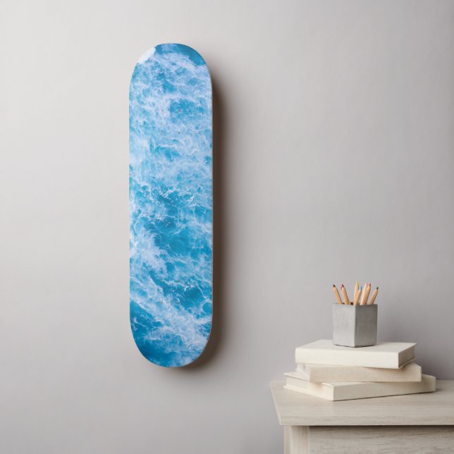 Skateboard för surfa-Vågar-Sjölandskap (Väggkonst)