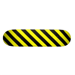 Skateboard för svart- & gultrandmönster bräda 19,5 cm