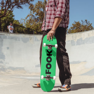 Skateboard för svartvit grönt