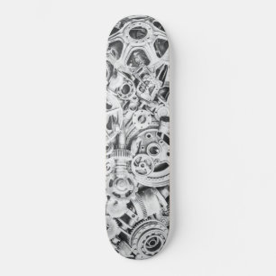 Skateboard för svartvita fotografier i Metall
