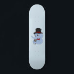 Skateboard för tecknad av akut elefant<br><div class="desc">Skateboard med utformning med illustration av en blå elefant med top hat och en brun mus; illustrerad av Radka Kavalcova / MaxiHarmony</div>