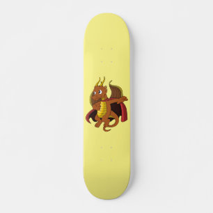 Skateboard för Tecknad av orange Dragon