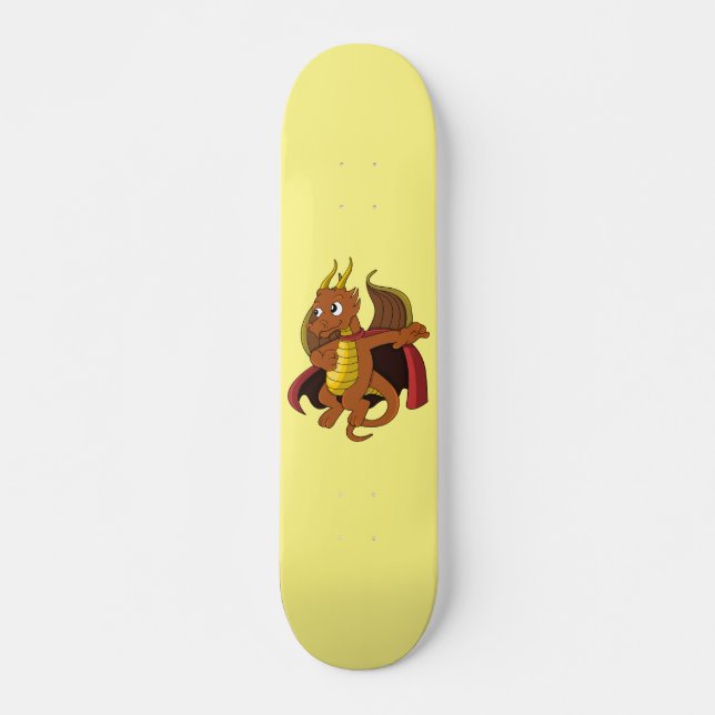 Skateboard för Tecknad av orange Dragon (Framsida)