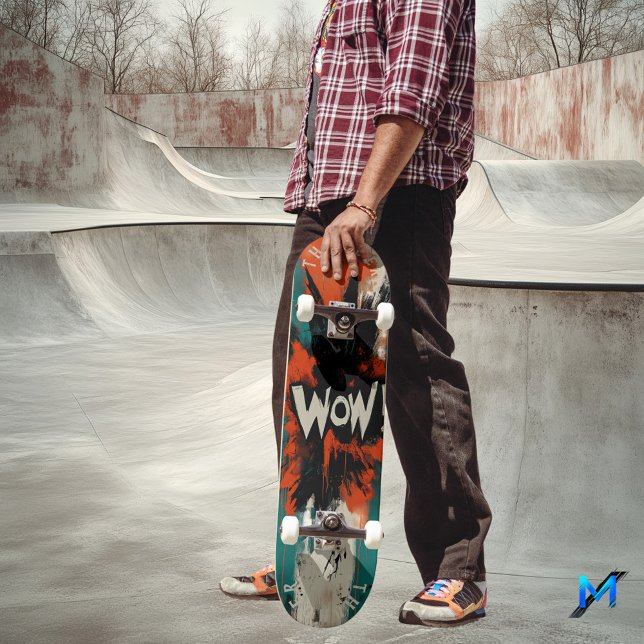 Skateboard för tecknad Explosion Pop Art - fetstil (Skapare uppladdad)