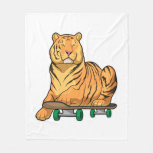 Skateboard för tigerSkater Fleecefilt