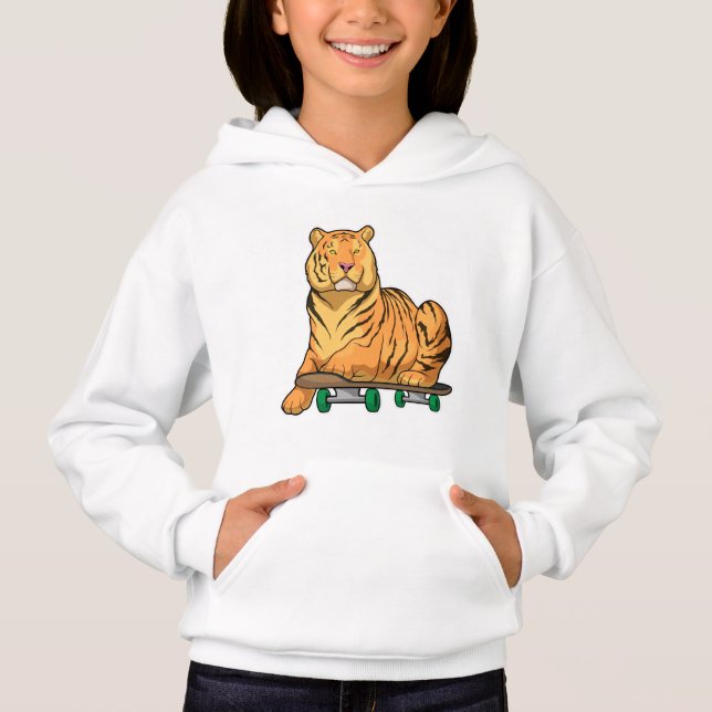 Skateboard för tigerSkater T Shirt (Framsida)