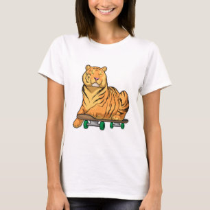 Skateboard för tigerSkater T Shirt
