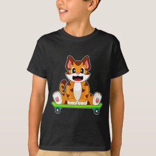 Skateboard för tigerSkater T Shirt