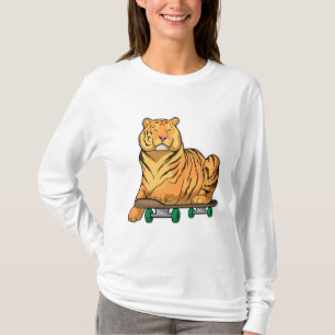 Skateboard för tigerSkater T Shirt