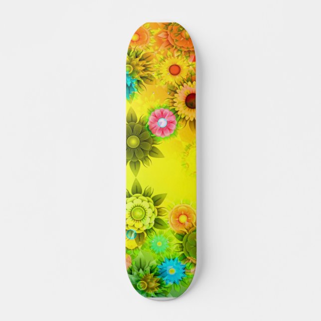 Skateboard for tjejer, friska kraftverk bräda 19,5 cm (Framsida)