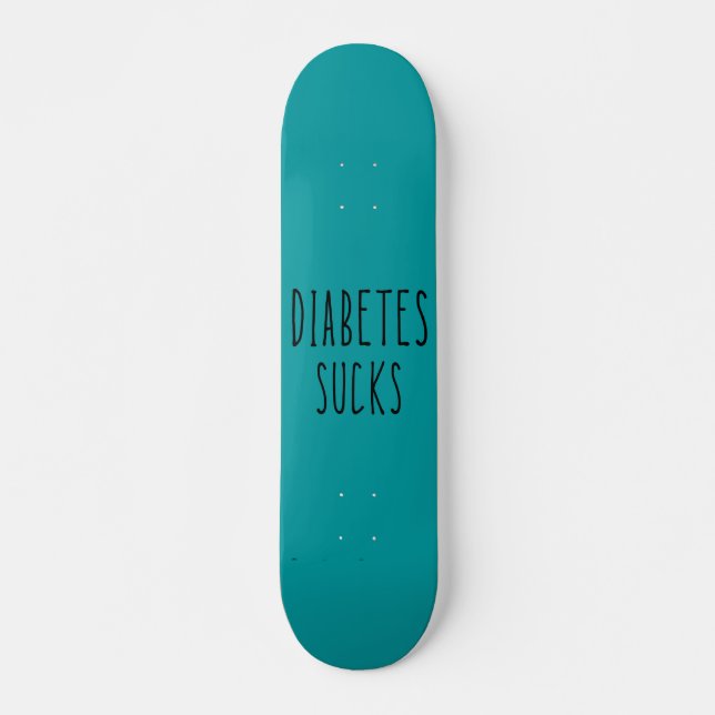 Skateboard för turkos-diabetes (Framsida)