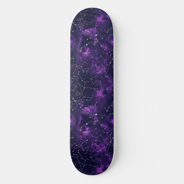 Skateboard för unik Lila-astrologidesign (Framsida)