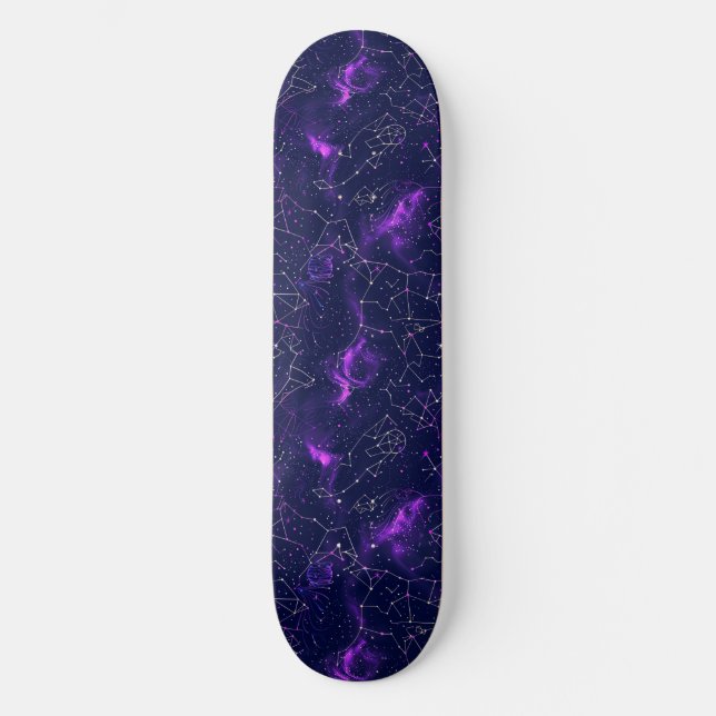 Skateboard för unik Lila-astrologidesign (Framsida)