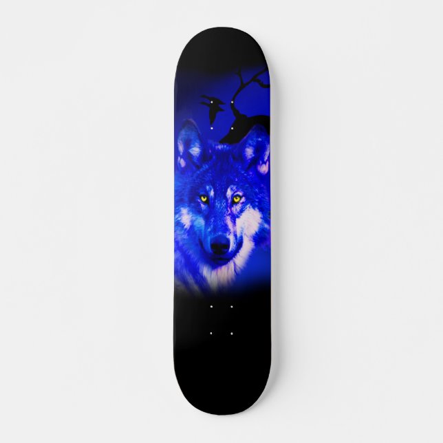 Skateboard för utformning av varg (Framsida)