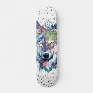 Skateboard för varg Färg Varg Teckning