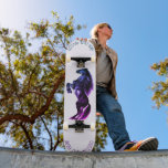 Skateboard för Vild med Anpassningsbar text<br><div class="desc">Skateboard with Upright Black Vild Horse - Black and White Teckning Animal Art Mustang Horses by MIGNED - Add Your Unique Text / Namn - Välj din favorittext och bakgrundstext färg - Ändra storlek och flytta eller ta bort inslag med anpassning verktyg. Se mina andra projekt/målningar. Du kan också överföra...</div>