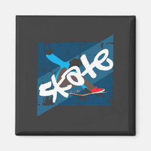 Skateboard för vintage magnet
