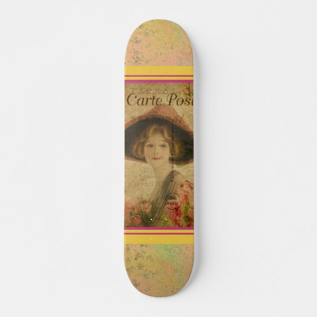 Skateboard för vykort för fransk (Framsida)
