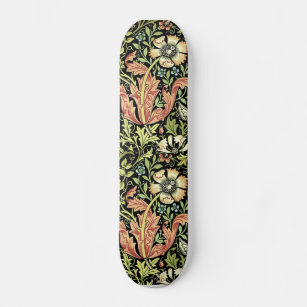Skateboard för William Morris tapetdesign