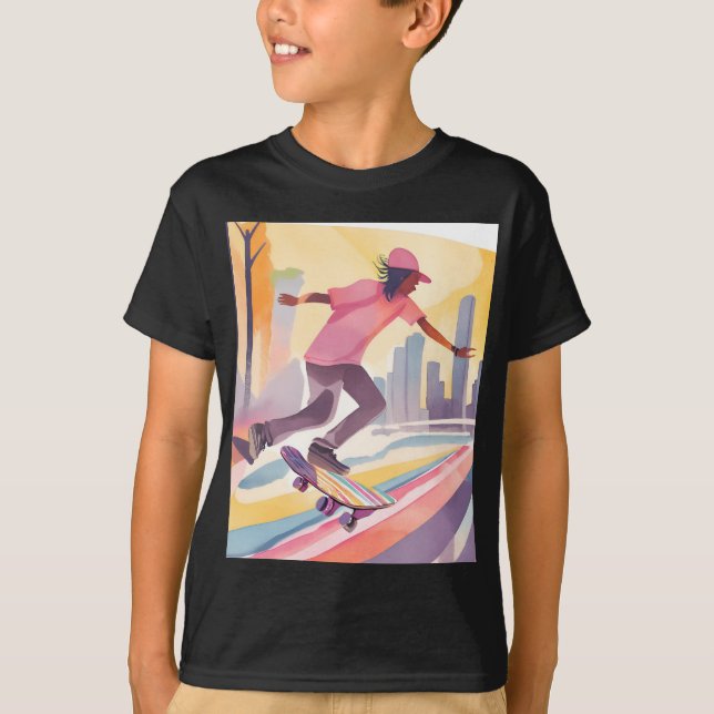 Skateboard-förklaring T Shirt (Framsida)