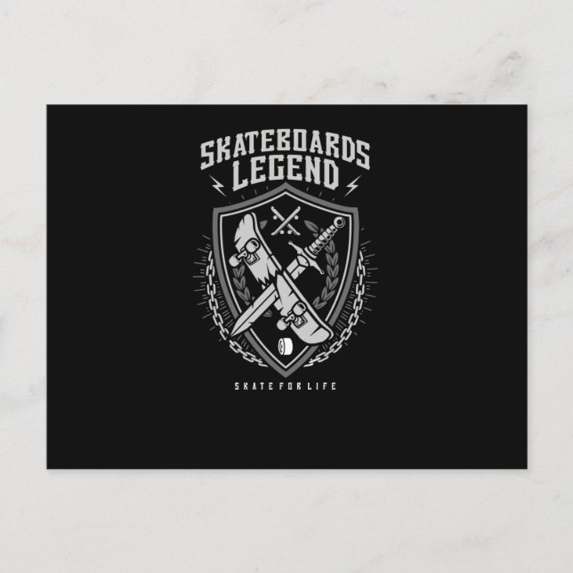 Skateboard-förklaring Vykort (Framsida)