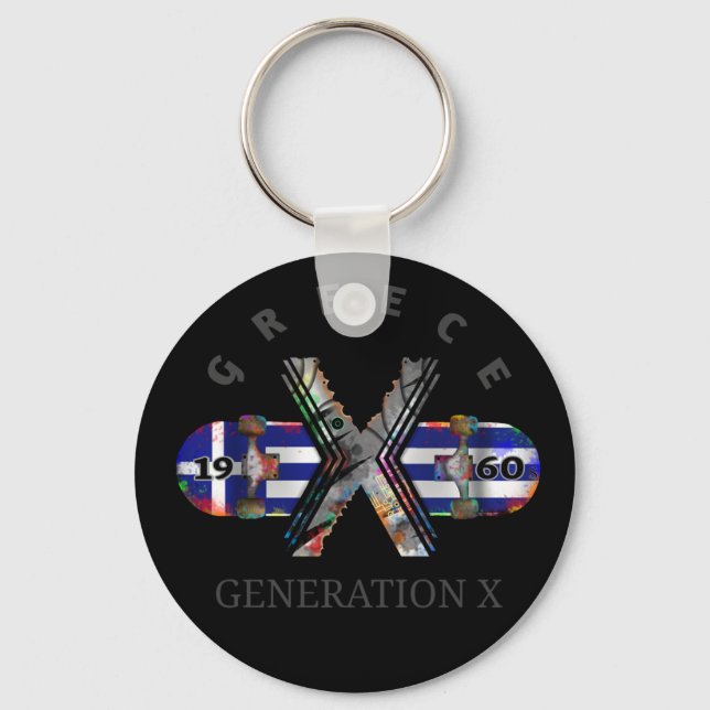 Skateboard Generation X Greece 1960 Nyckelring (Framsida)