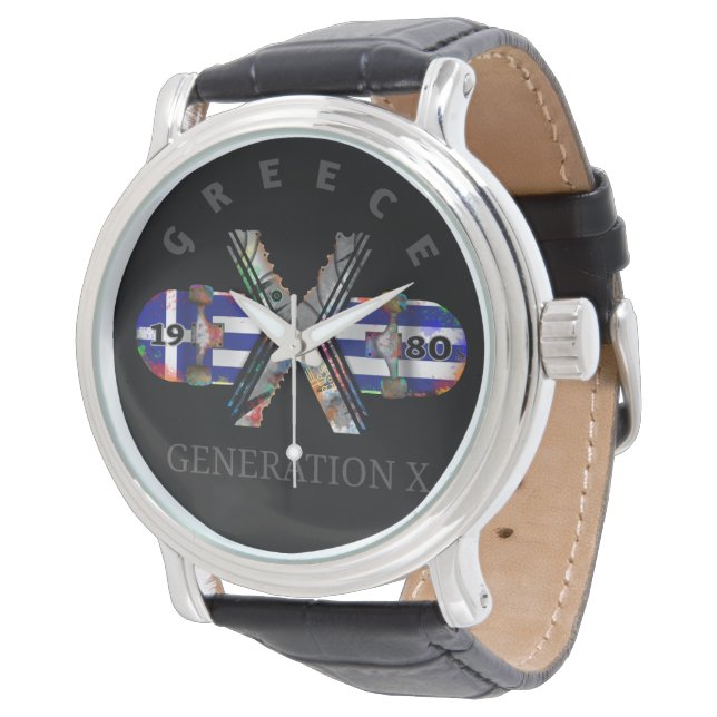 Skateboard Generation X Greece 1980 Armbandsur (Vinklad)