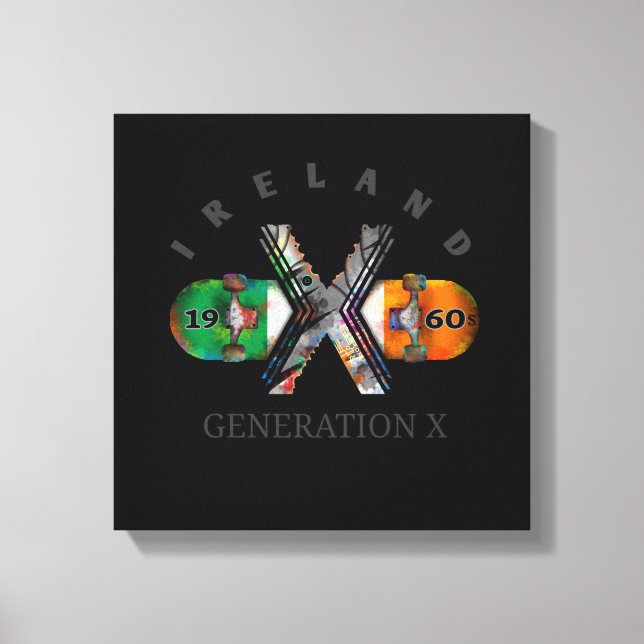 Skateboard Generation X Ireland 1960 Canvastryck (Framsida)