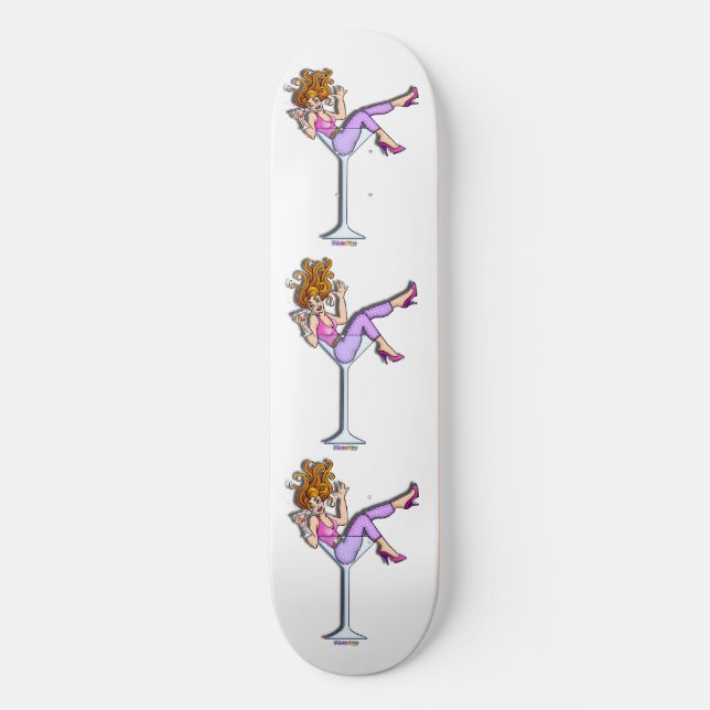 Skateboard - Girl in a Martini Glass, Lil Red Bräda 20 Cm (Framsida)