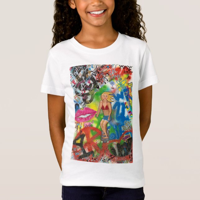 Skateboard Girl T Shirt (Framsida)