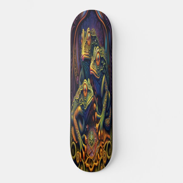 Skateboard Girly Artistic Frogs (Framsida)