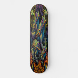 Skateboard Girly Frog Retro Stil