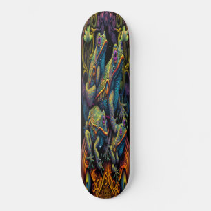Skateboard Girly Frog Retro Stil