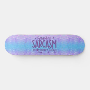 Skateboard Girly Glitter Lila Roligt Wording