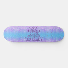 Skateboard Girly Glitter Sjöjungfru Positive Wordi