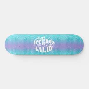 Skateboard Girly Glitter Sjöjungfru Wording