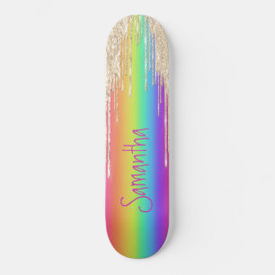 Skateboard Girly Gnistra Lila Rainbow