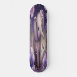Skateboard Girly Söt baby lila elefant
