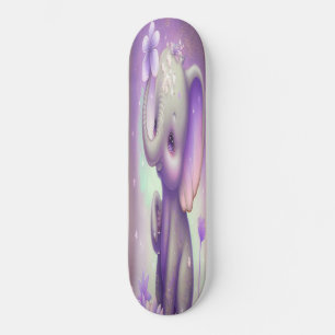 Skateboard Girly, vacker elefant från lila i baby
