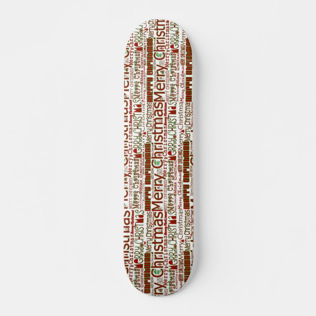 Skateboard god jul bräda 21,5 cm (Framsida)