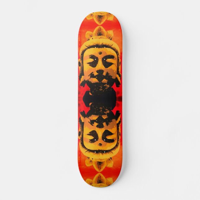Skateboard Golden Buddha Head (Framsida)