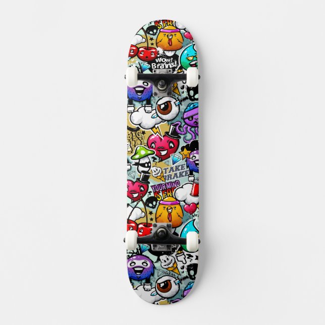 Skateboard - graffiti design (Framsida)